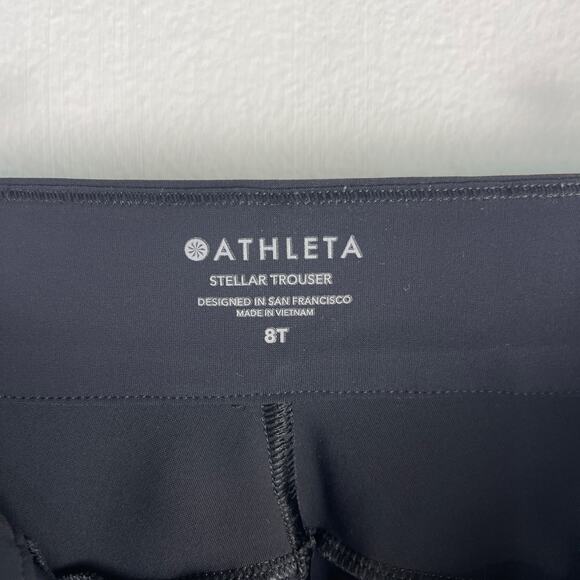 Athleta Stellar Trouser Black Ankle Pants Women's 8 Tall Stretch Travel Work - Picture 5 of 14